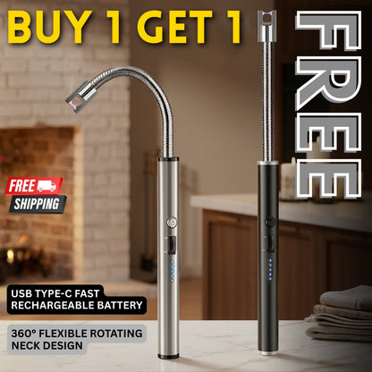 Buy 1 get 1 free 360° Electric Rechargeable Arc Lighter | Kitchen Electric Lighter Type C